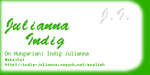 julianna indig business card